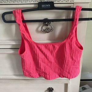 Urban Outfitters seamless pink ribbed tank